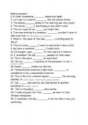 English Worksheet: relative clauses