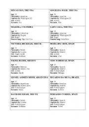 English worksheet: Nationalities