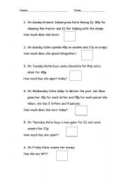 English Worksheet: Katie Morag Maths