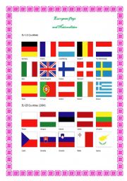 Europeand flags and nationalities