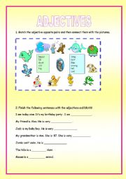 English worksheet: Adjectives