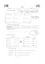 English Worksheet: The Alphabet