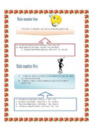 English Worksheet: questioon tags 