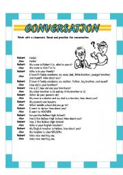 English Worksheet: Conversation about professional and academic background of relatives
