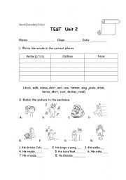 English worksheet: test or worksheet