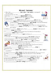 English Worksheet: Mixed tenses