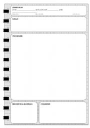 English Worksheet: LESSON PLAN TEMPLATE