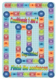 Pipes boardgame  + 68 cards - Conditionals 1 and 2 - 5 pages (fully editable)