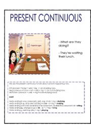 English Worksheet: I Carly - Present Continuous (affirmative, negative and interrogative form)