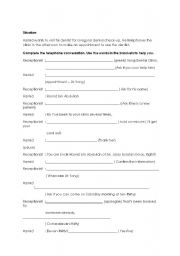 English Worksheet: telephone skills