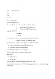 English Worksheet: family 