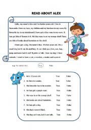 English Worksheet: Reading for specific information