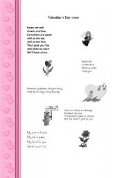 English Worksheet: St. Valentines verses