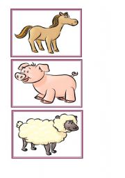 English Worksheet: farm animals flash cards part 3