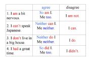 English Worksheet: agree, disagree