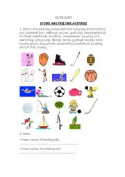 English Worksheet: Sports and free-time activities
