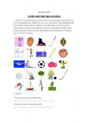 English worksheet: Sports and free-time activities