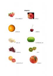 English worksheet: FRUITS