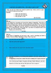 English Worksheet: good and bad guided writing