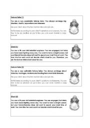 English Worksheet: Fortune Teller Speaking Activity