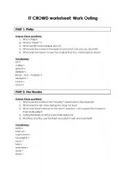 English Worksheet: IT CROWD 2x01 - Work outing