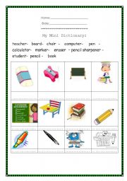 English worksheet: Classroom