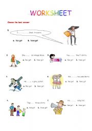 English Worksheet: worksheet