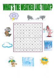 English Worksheet: Whats the weather like today?