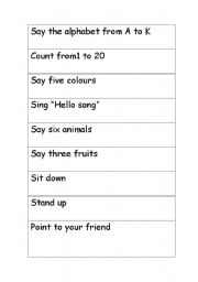 English Worksheet: cards