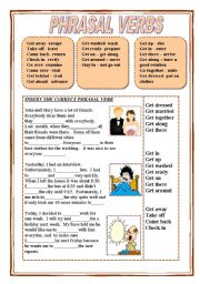 English Worksheet: PHRASAL VERBS