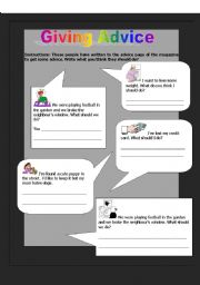 English Worksheet: Giving advice
