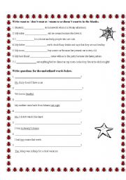 English worksheet: asking questions
