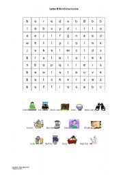 English worksheet: letter B wordsearch