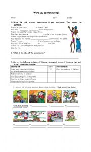 English Worksheet: Were you contaminating?