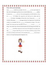 English Worksheet: Cloze Test