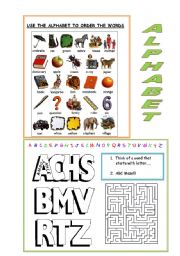 English Worksheet: Alphabet exercises