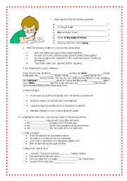English Worksheet: Past simple, Past Continuous and Present Perfect