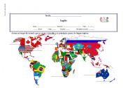 English Worksheet: English world