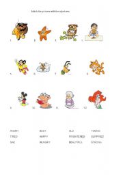 English worksheet: ADJECTVES