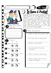 English Worksheet: RC Series 19 - To Serve & Protect (Fully Editable + Answer Key)