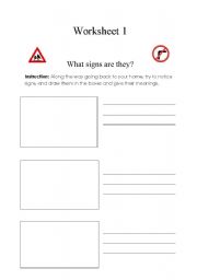 English worksheet: Sign/ What sign are they?