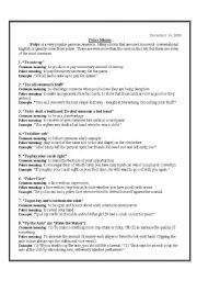 English Worksheet: Poker Idioms