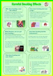 harmful effects of smoking +writing