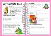 English Worksheet: My favorite food