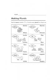 English Worksheet: Making Plurals