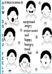 English Worksheet: how do you feel?