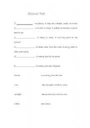 English worksheet: Science review