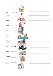 English worksheet: smple past regular verbs  2