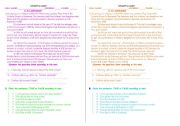 English Worksheet: READING QUIZ