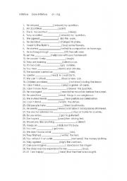 English Worksheet: ing or infinitive